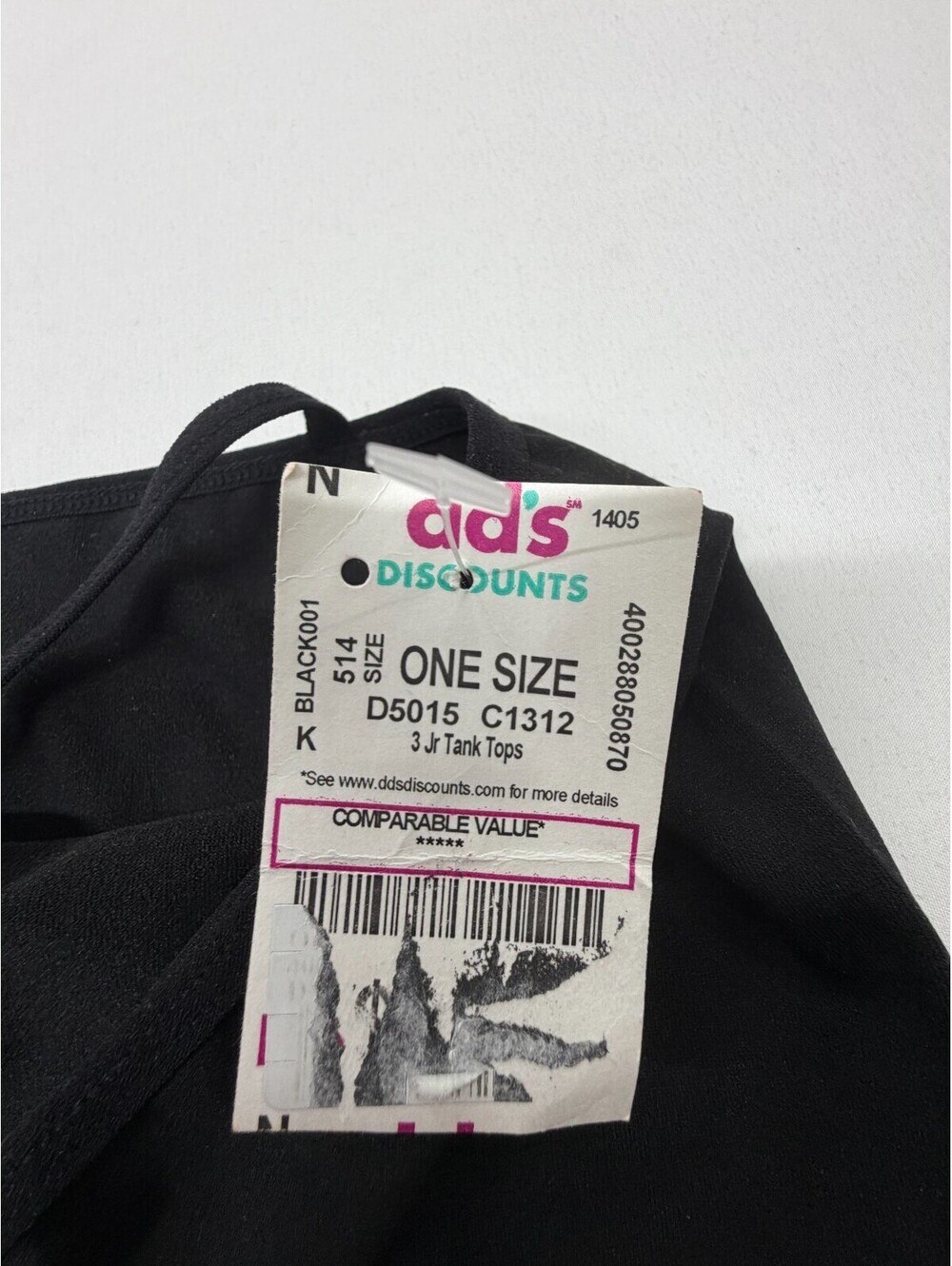 C - Mode Women's Tank Top T1006 Pullover Spaghetti Strap One Size Black NWT - Picture 5 of 12